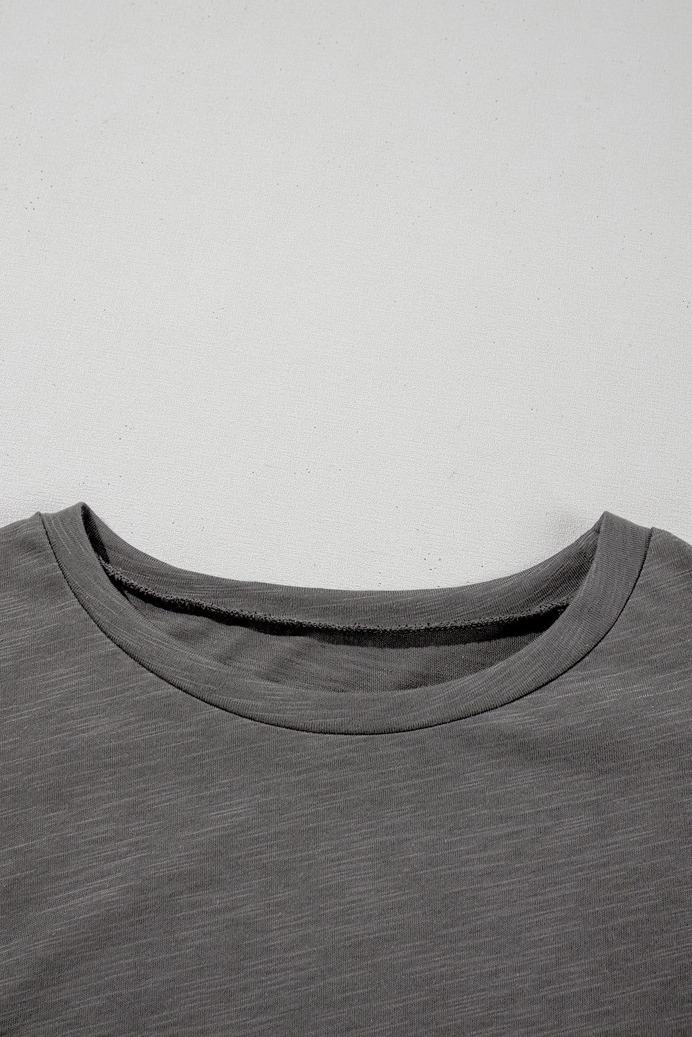 Dark Grey Ruffle Sleeve Plain Blouse - Kustom Kreations Goods
