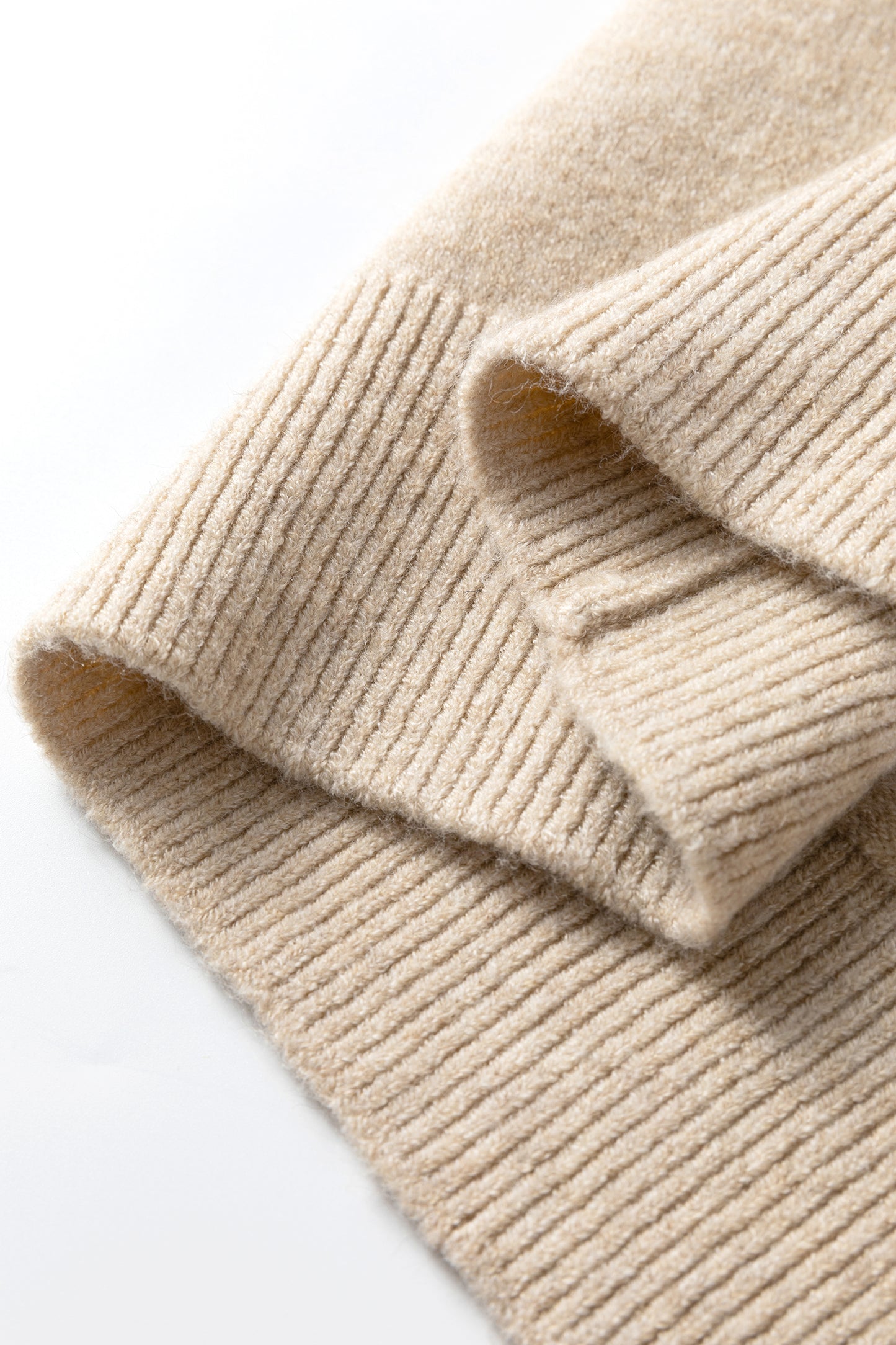 Parchment Button Lace Detail Raglan Sleeve Shift Mini Sweater Dress - Kustom Kreations Goods