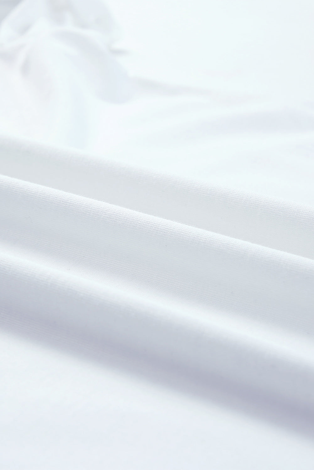 Green Plain Solid Color Crew Neck Tee