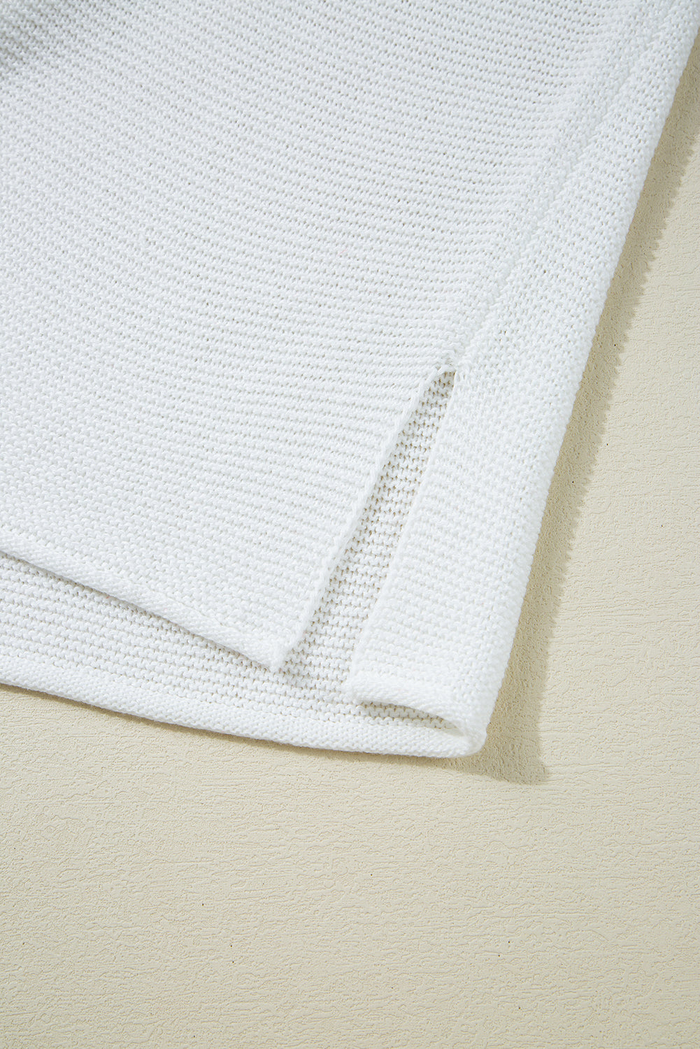 Jet Stream Solid Color Side Slits Sweater Tee