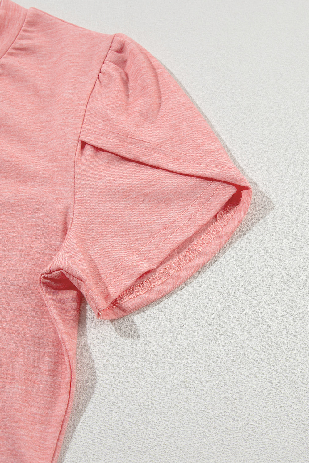 Mist Green Petal Sleeve V Neck T-Shirt