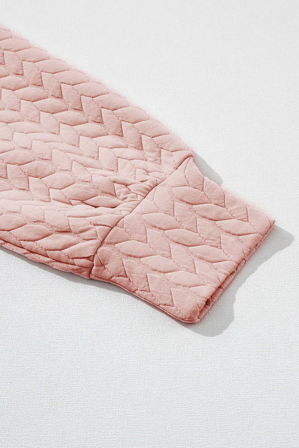 Black Quilted Snap Button Detail Drop Shoulder Sweatshirt