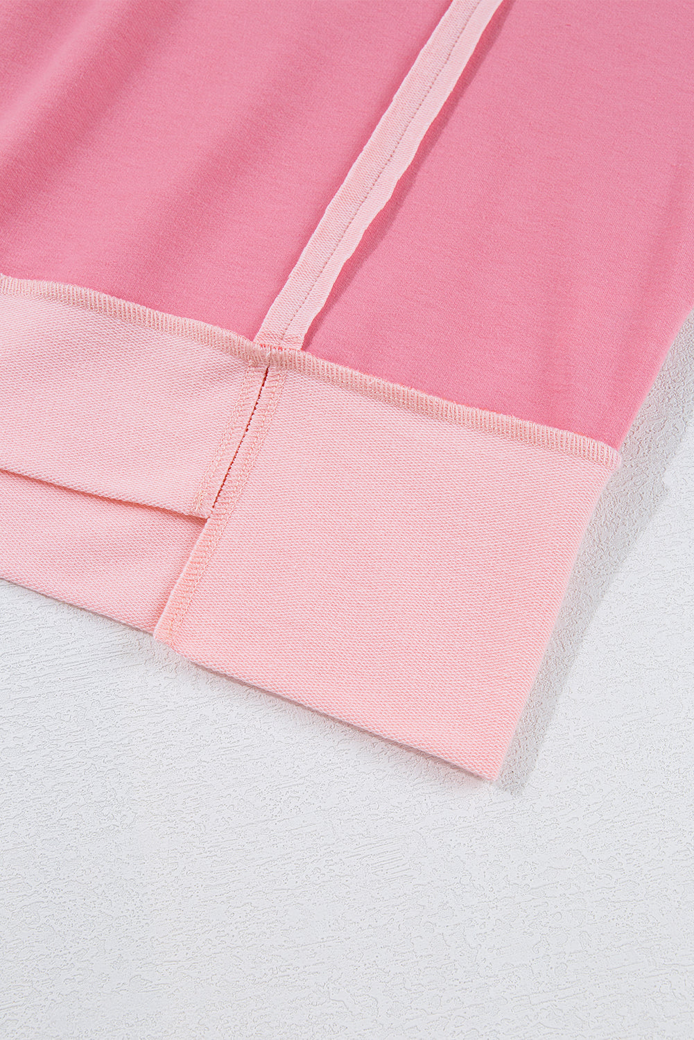 Peach Blossom Half Sleeve Raw Seam High Low Side Split Top - Kustom Kreations Goods