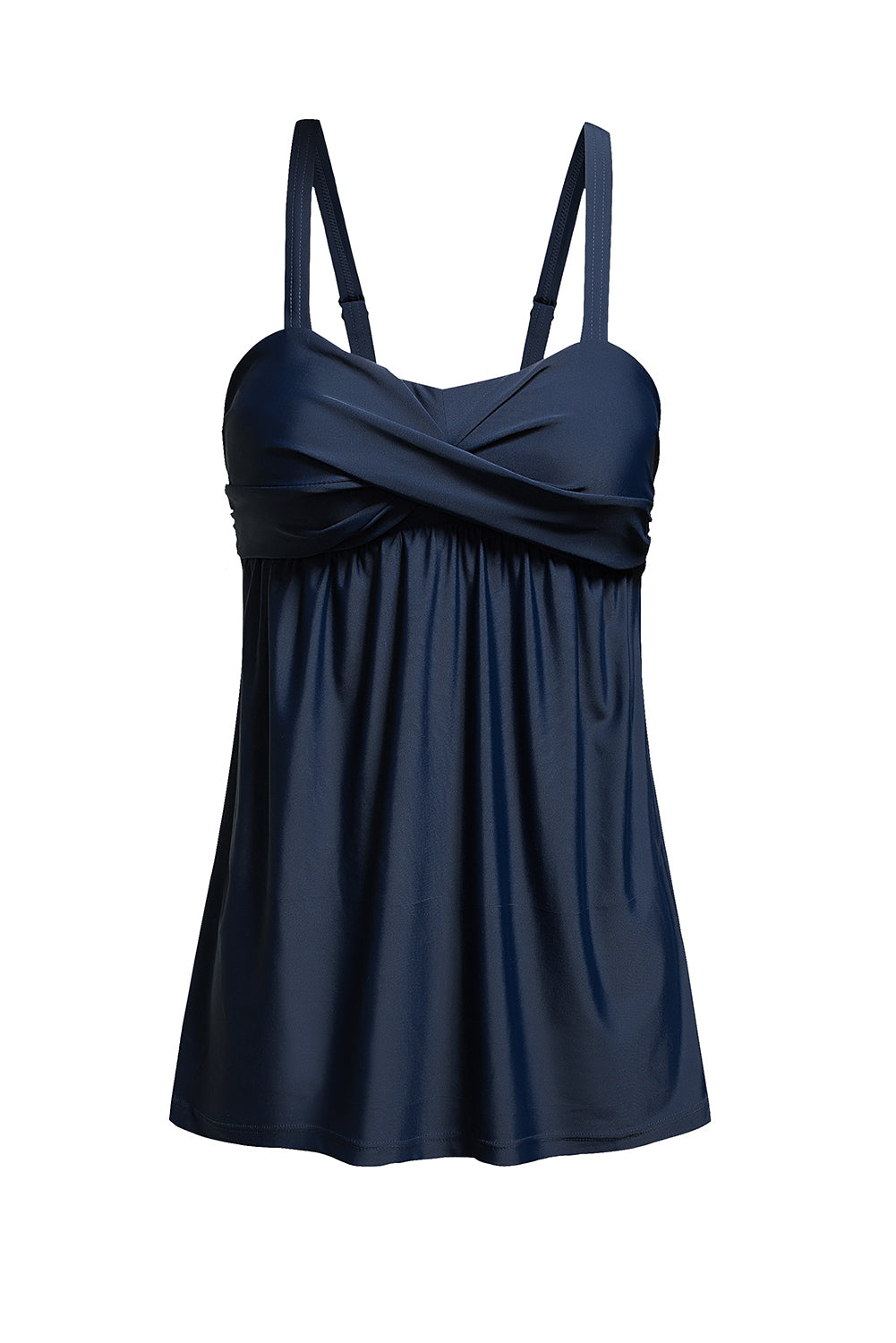 Blue Swing Tummy Control Blouson Tankini Swimsuit