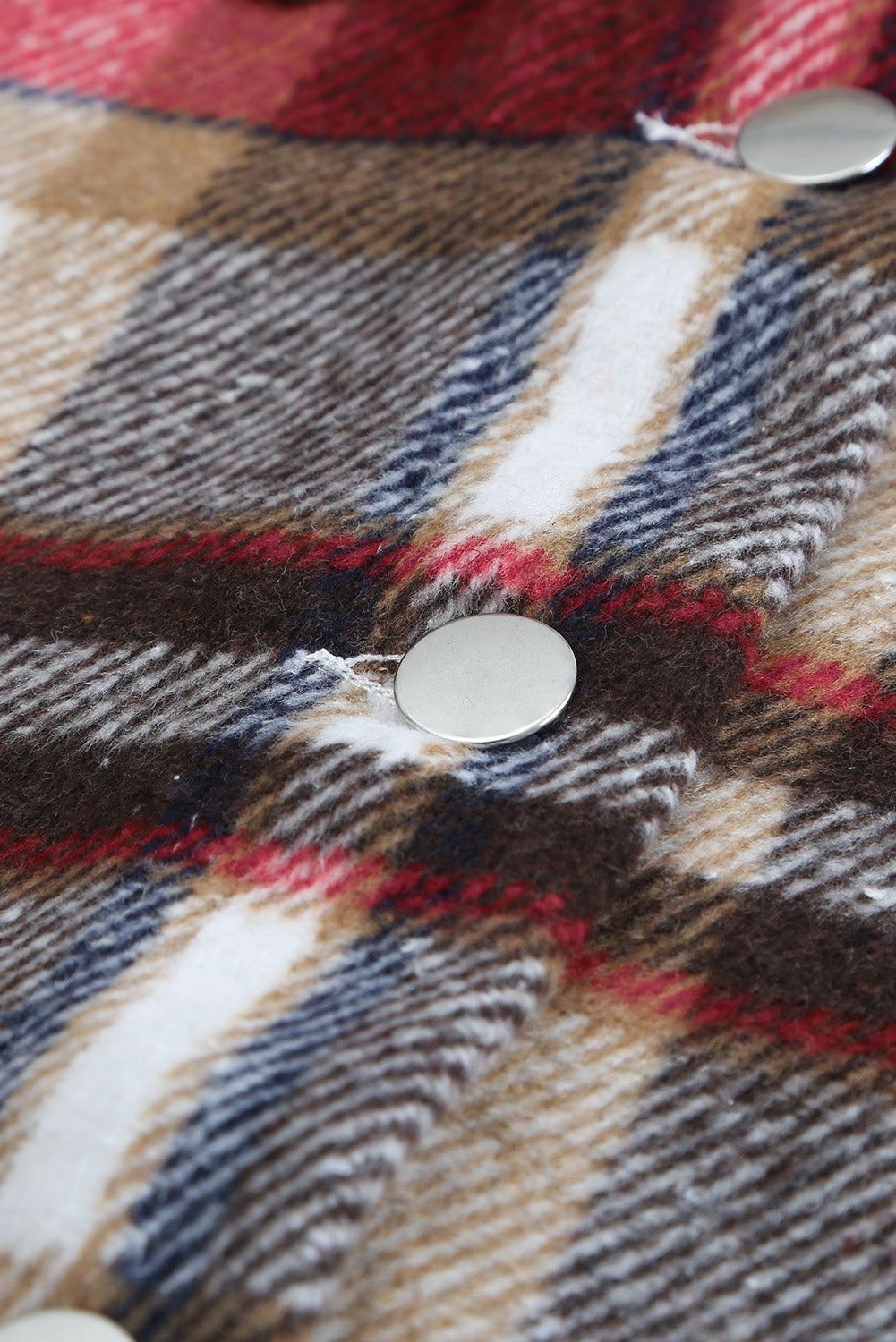 Multicolor Plaid Casual Button Up Flannel Jacket
