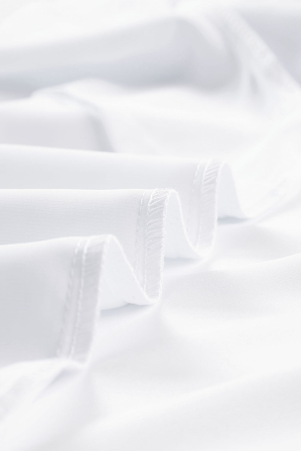 Apricot Solid Puffed Sleeve Shirred V Neck Blouse