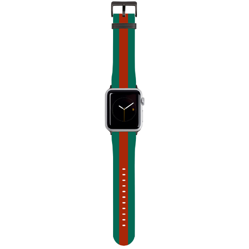 Red and Green Striped Apple Watch Band