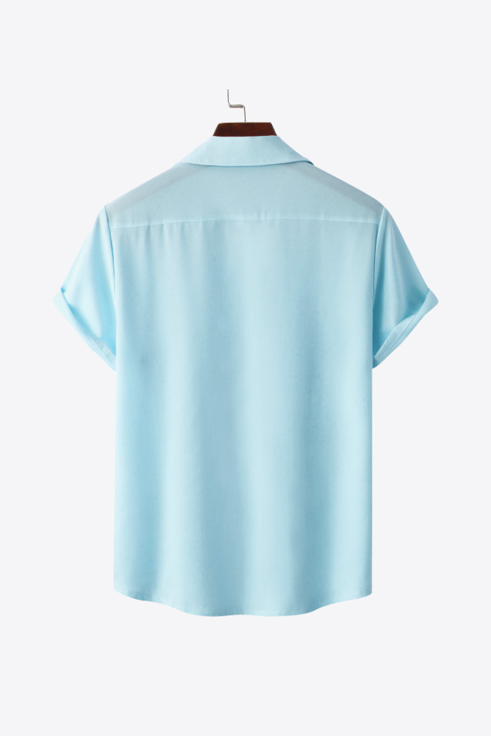 Full Size Button-Up Lapel Collar Shirt