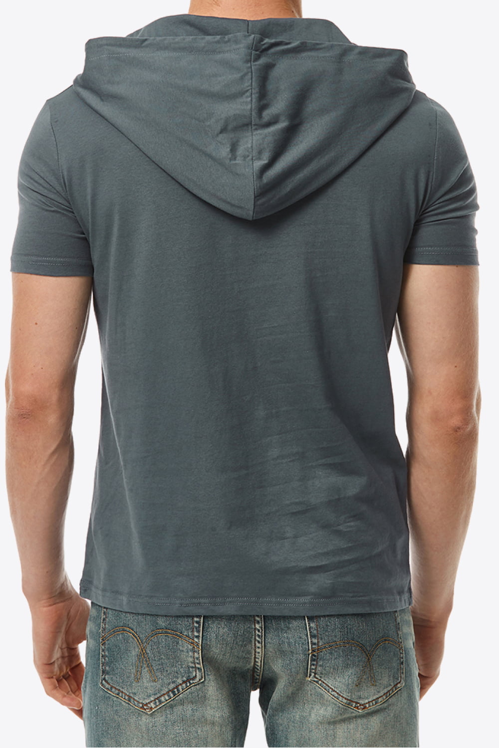 Lace-Up Short Sleeve Hoodie