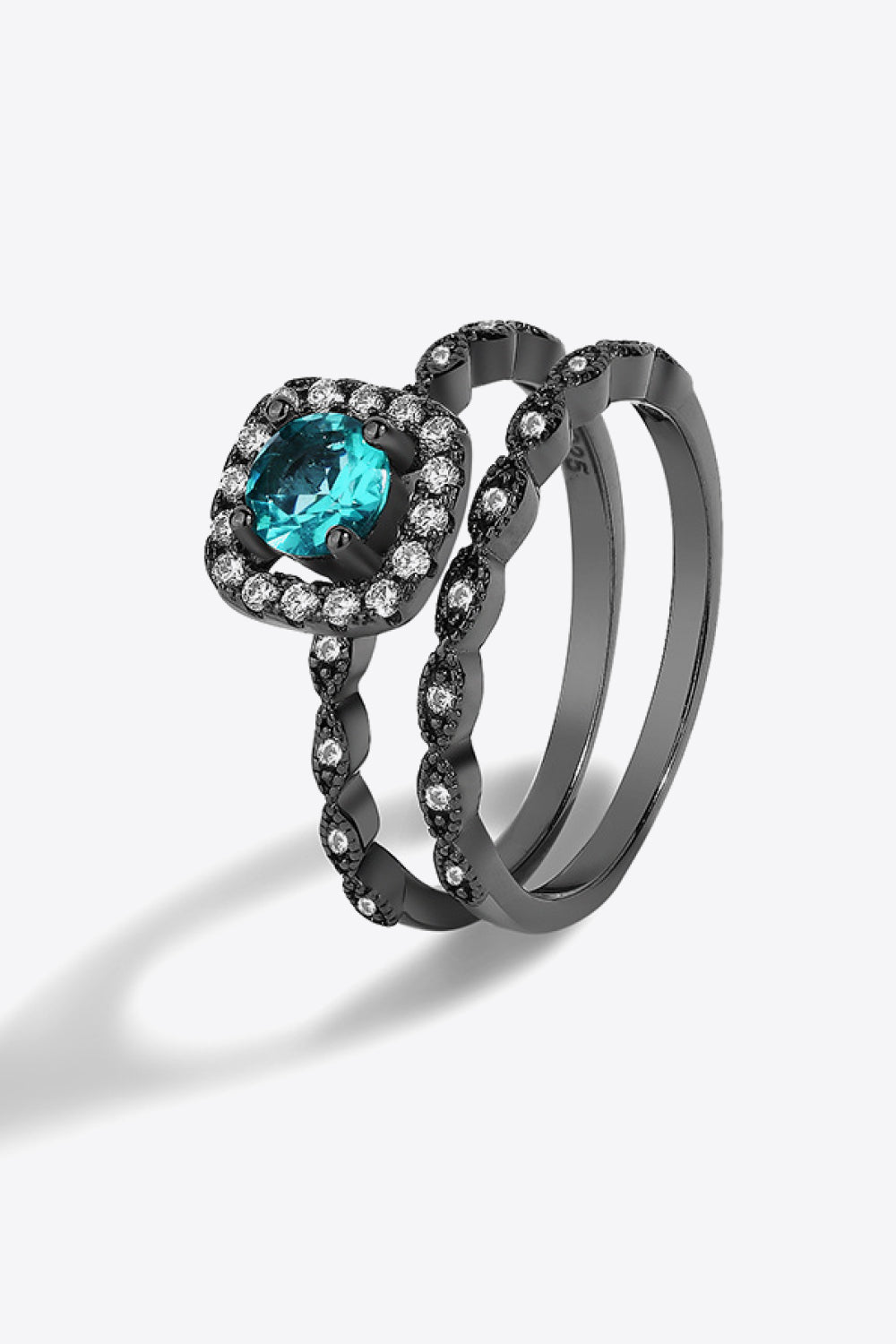 2-Piece Paraiba Tourmaline Ring Set