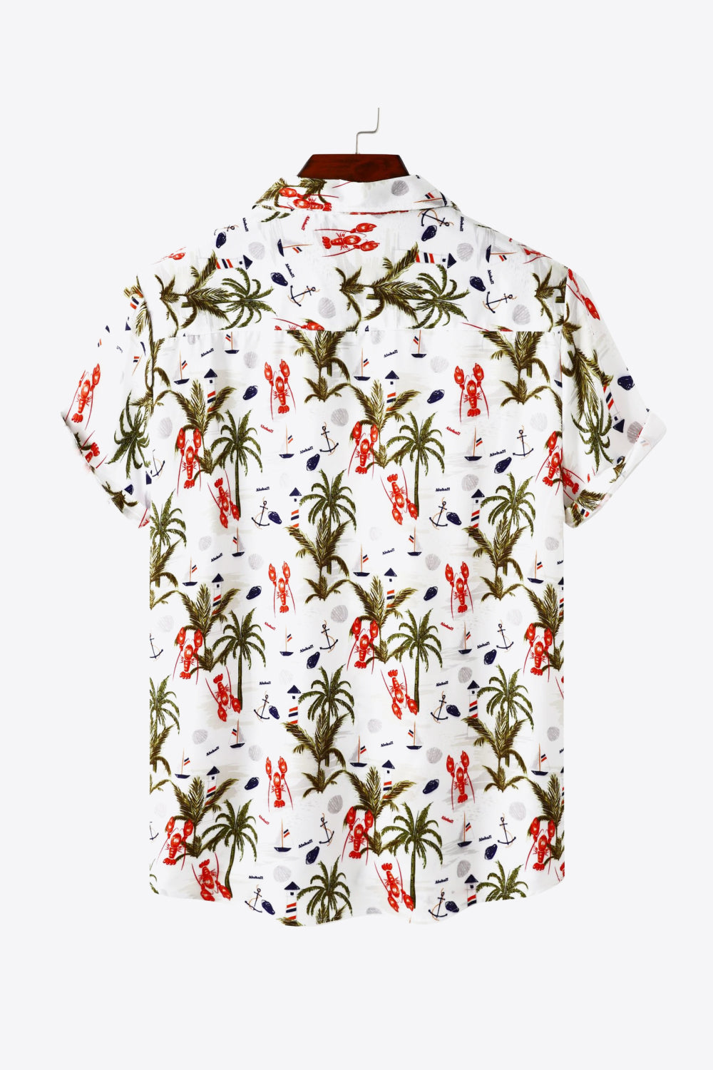Printed Short Sleeve Beach Shirt