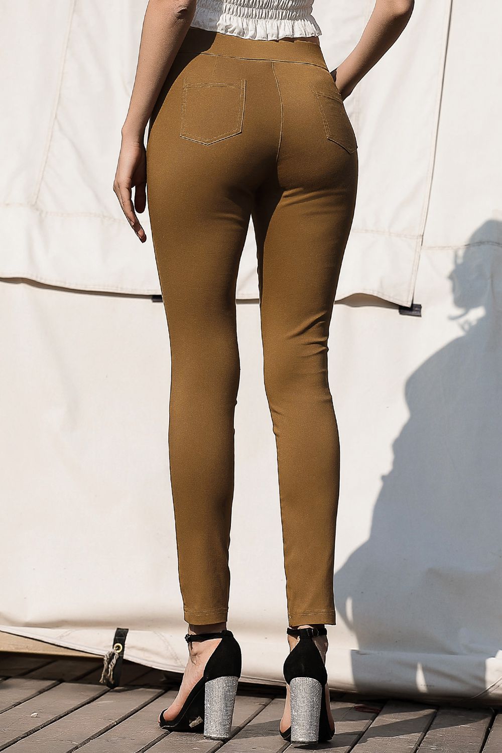 Double-Breasted Skinny Pants