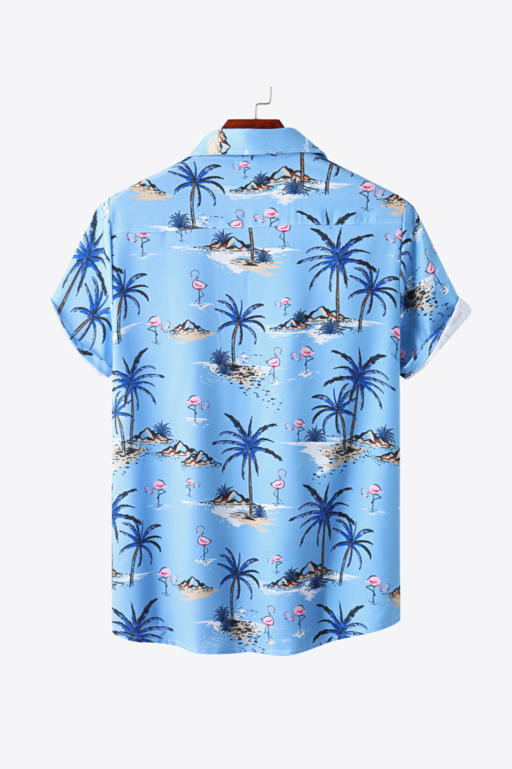 Tropical Print Collared Pocket Shirt