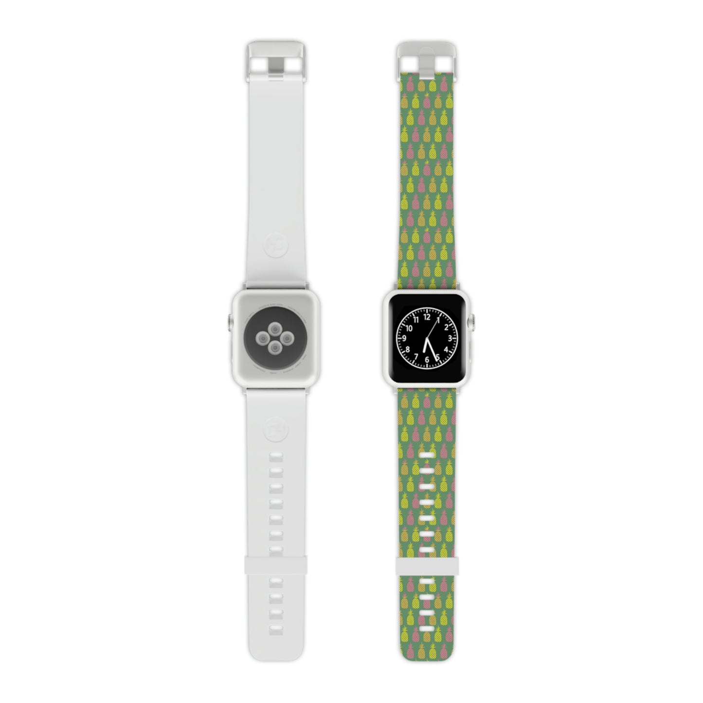 Green Pineapple Pattern Thermo Elastomer Watch Band for Apple Watch