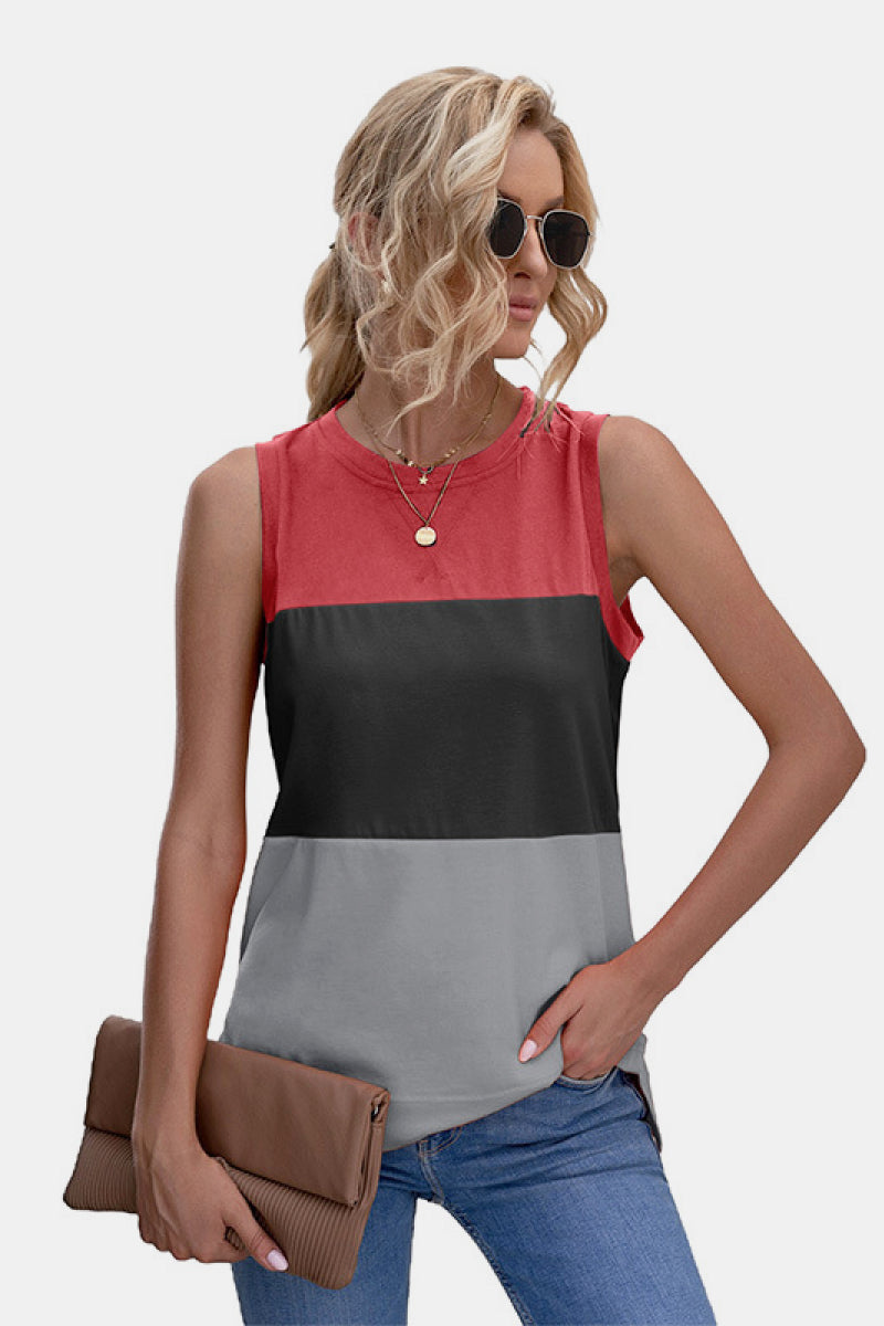 Color Block Tank Top