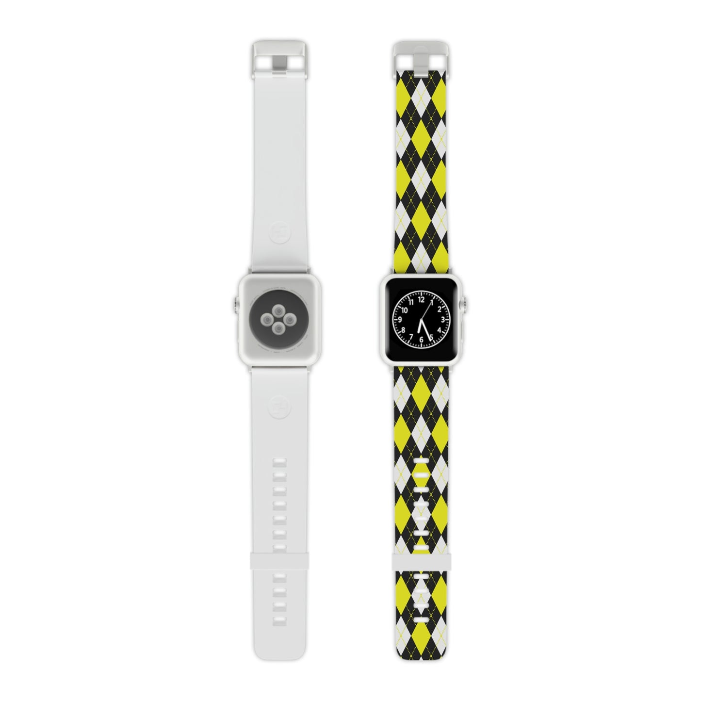 Black and Yellow Thermo Elastomer Watch Band for Apple Watch