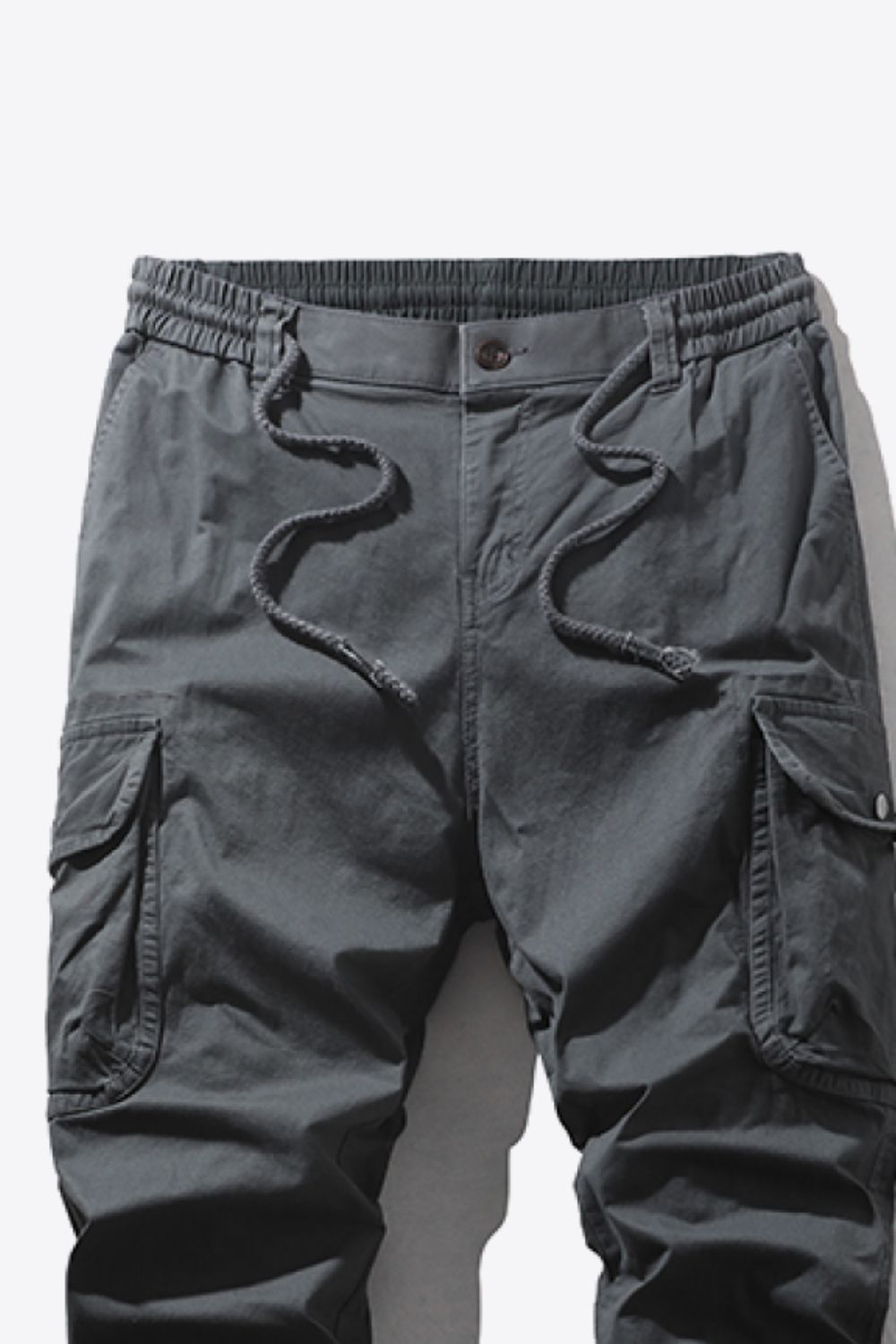 Drawstring Waist Cargo Jogger Pants