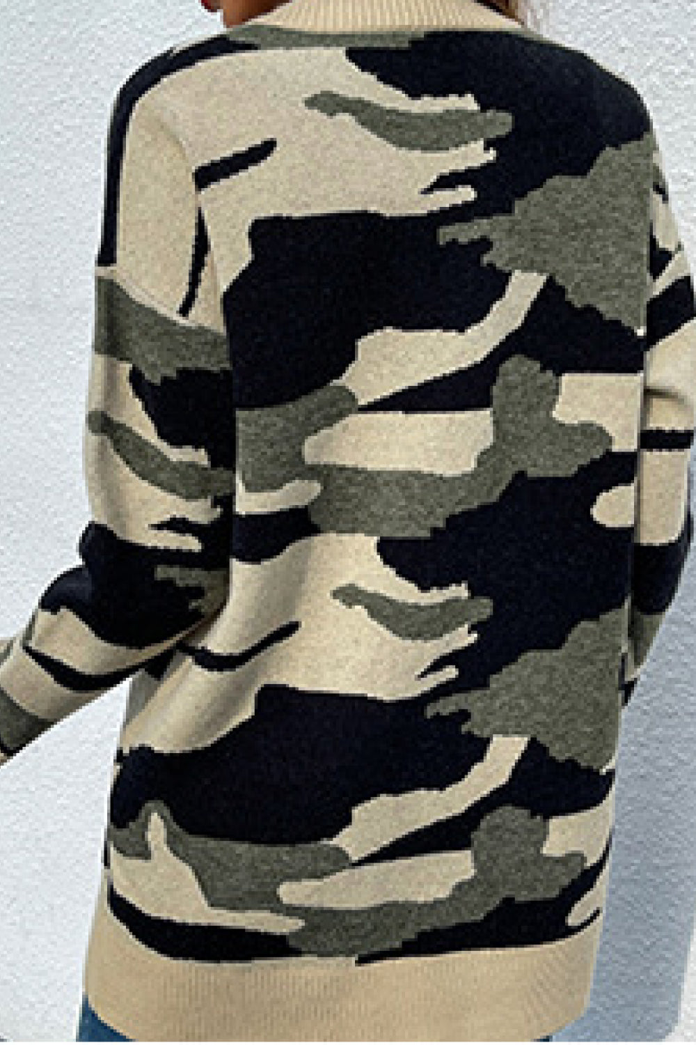 Camouflage Long Sleeve Cardigan