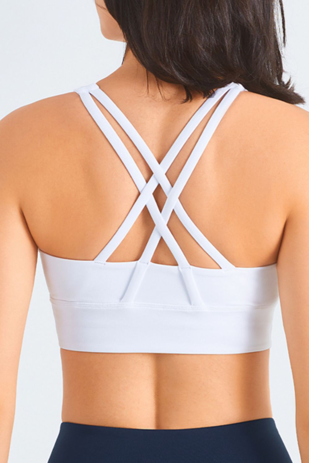 Crewneck Crisscross Back Sports Tank