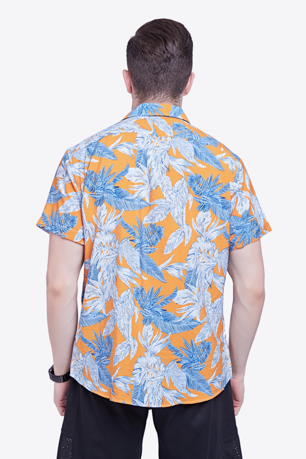 Tropical Pattern Buttoned Beach Shirt