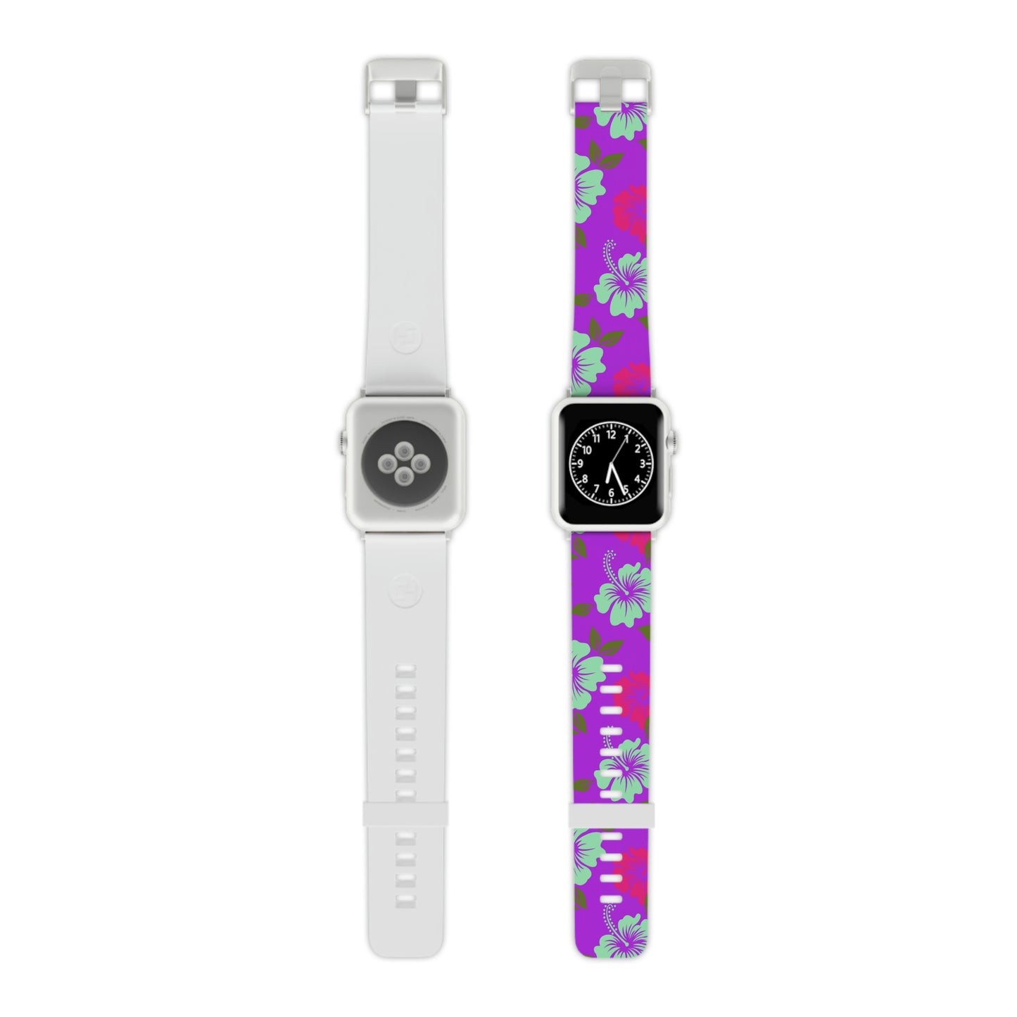 Neon Purple Tropical Thermo Elastomer Watch Band for Apple Watch