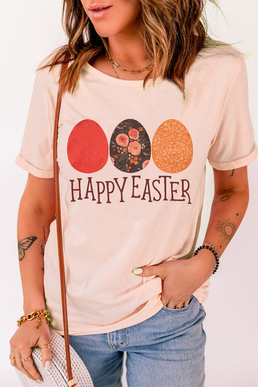 HAPPY EASTER Graphic Cuffed Tee