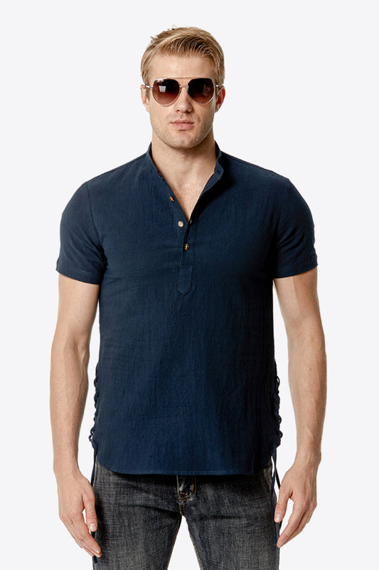 Short Sleeve Henley Tee