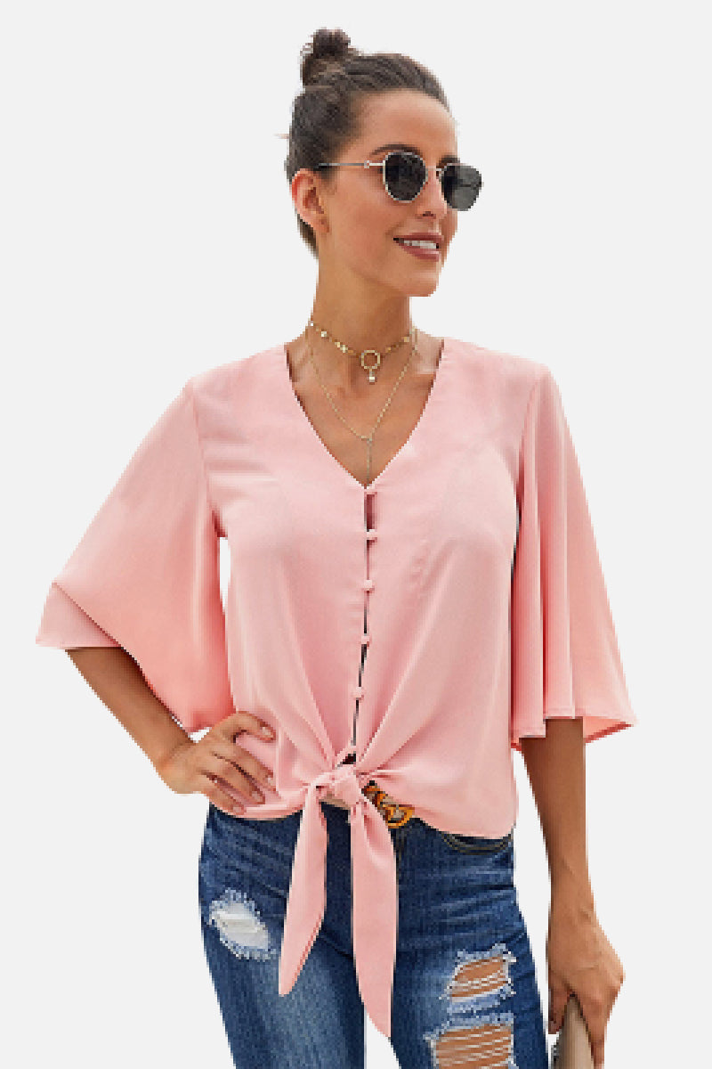 Button Tie Top