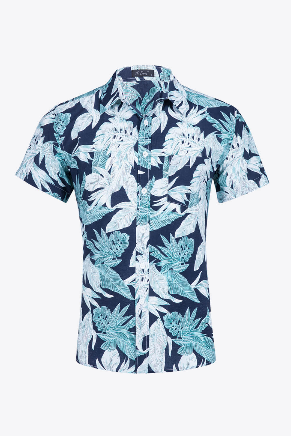 Tropical Pattern Buttoned Beach Shirt