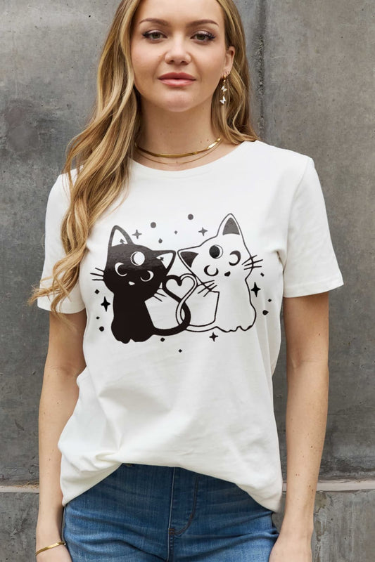 Simply Love Full Size Cats Graphic Cotton Tee