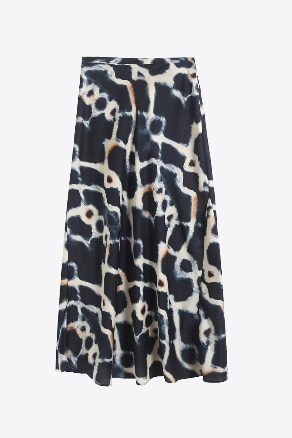 Printed Satin Maxi Skirt