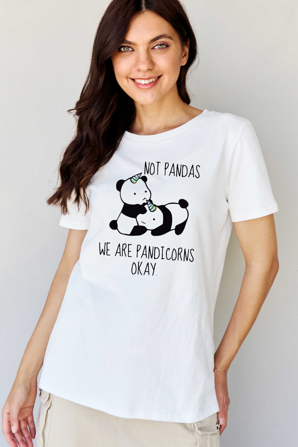Simply Love Full Size  Pandicorn Graphic Cotton T-Shirt