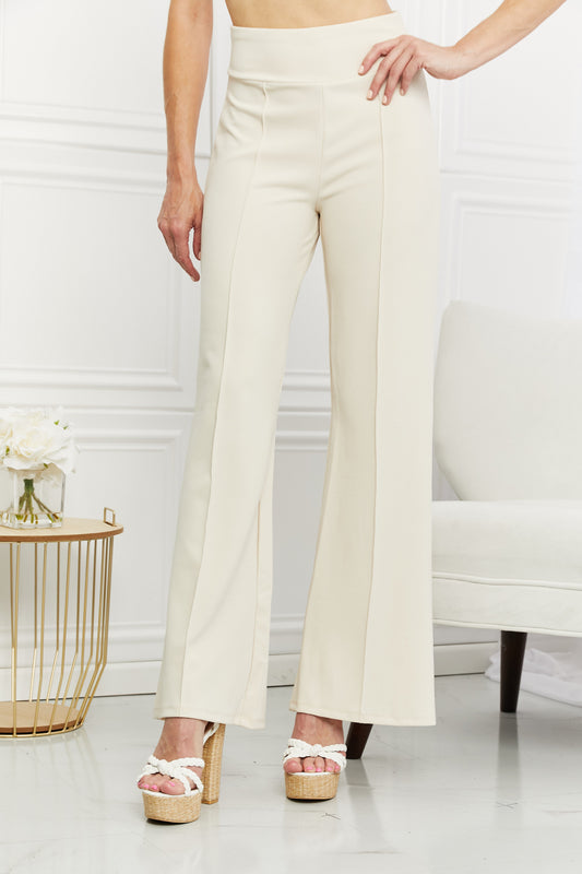 Zenana Coffee Break High Waist Wide Leg Trousers