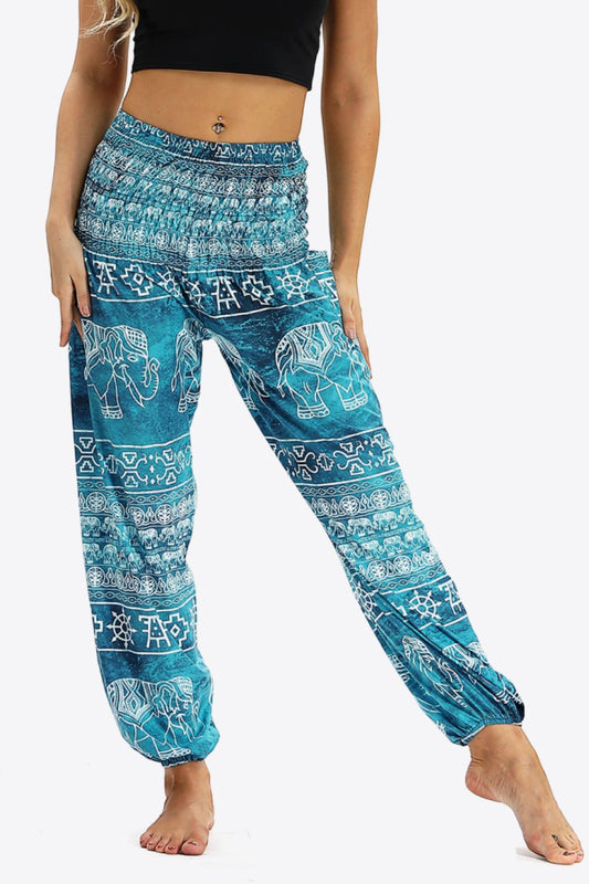 Elephant Print Pocket Joggers