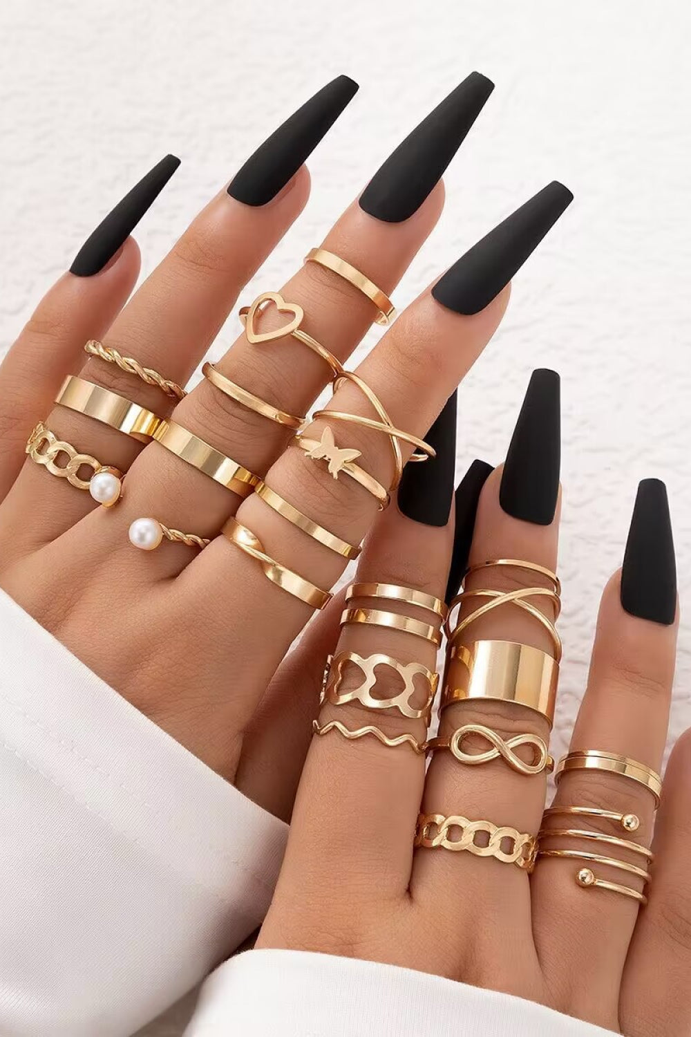 Get What You Need Zinc Alloy Ring Set