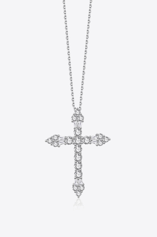 Zircon Cross Pendant Necklace