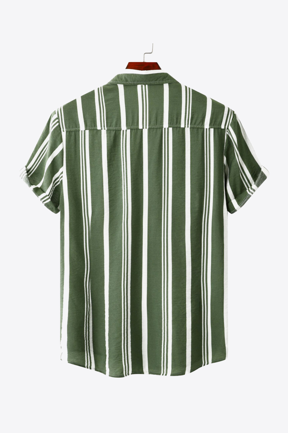 Striped Button-Up Short Sleeve Shirt