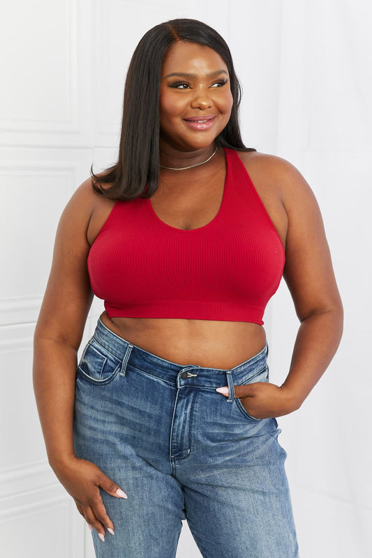 Zenana Adore Me Full Size Racerback Crop Top