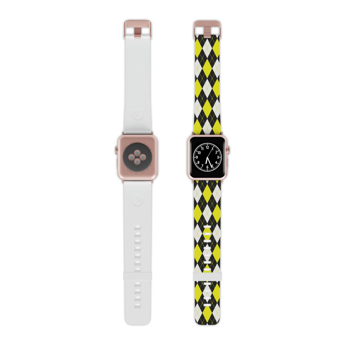 Black and Yellow Thermo Elastomer Watch Band for Apple Watch