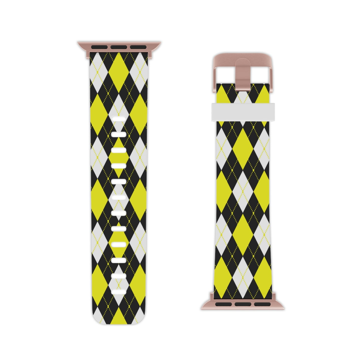 Black and Yellow Thermo Elastomer Watch Band for Apple Watch