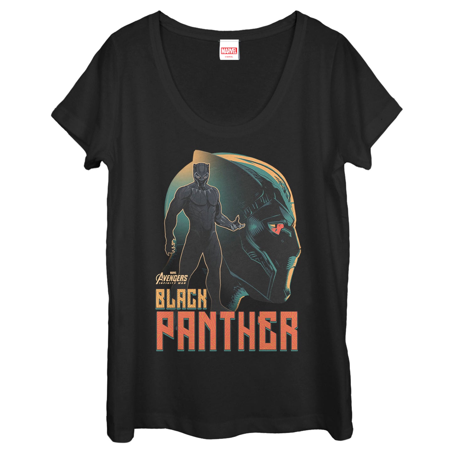 Women's Marvel King Wakanda Sil Scoop Neck T-Shirt