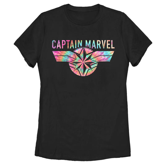 Women's Marvel Tie-Dye Captain Logo T-Shirt