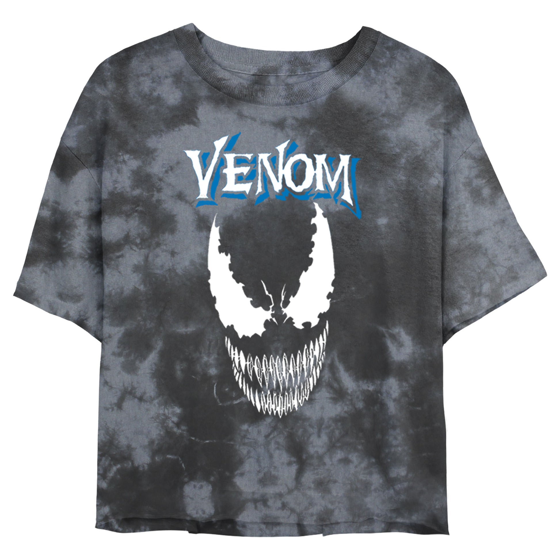 Junior's Marvel Venom Crest Bombard Tie-Dye T-Shirt