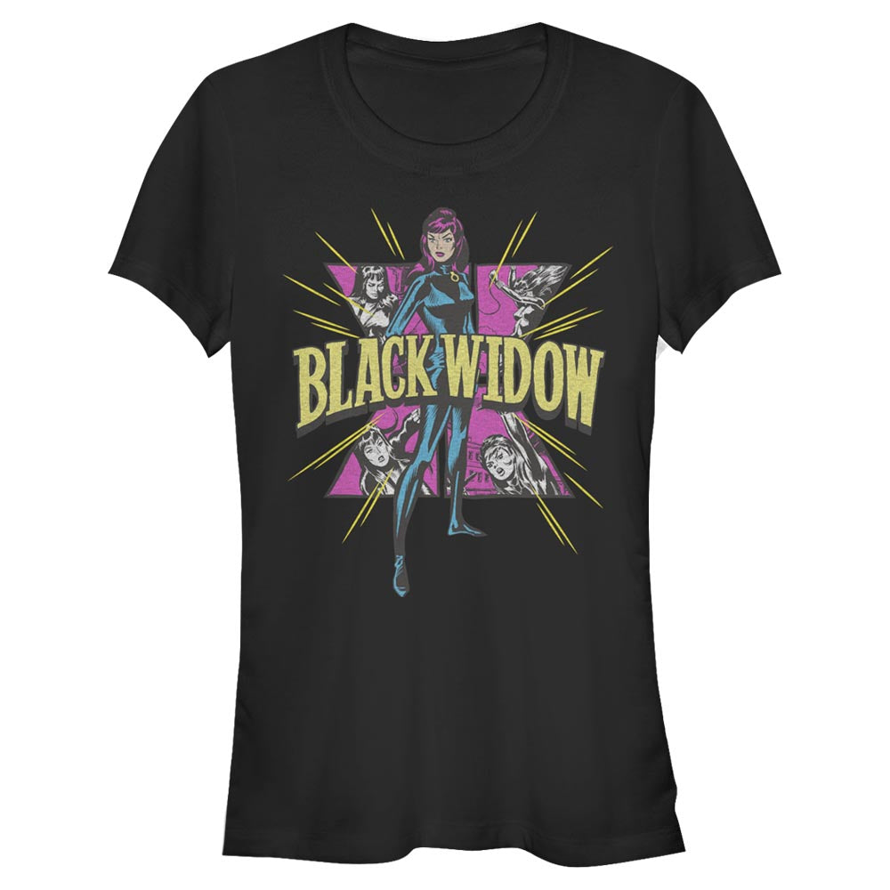 Junior's Marvel BLACK WIDOW SYMBOL T-Shirt