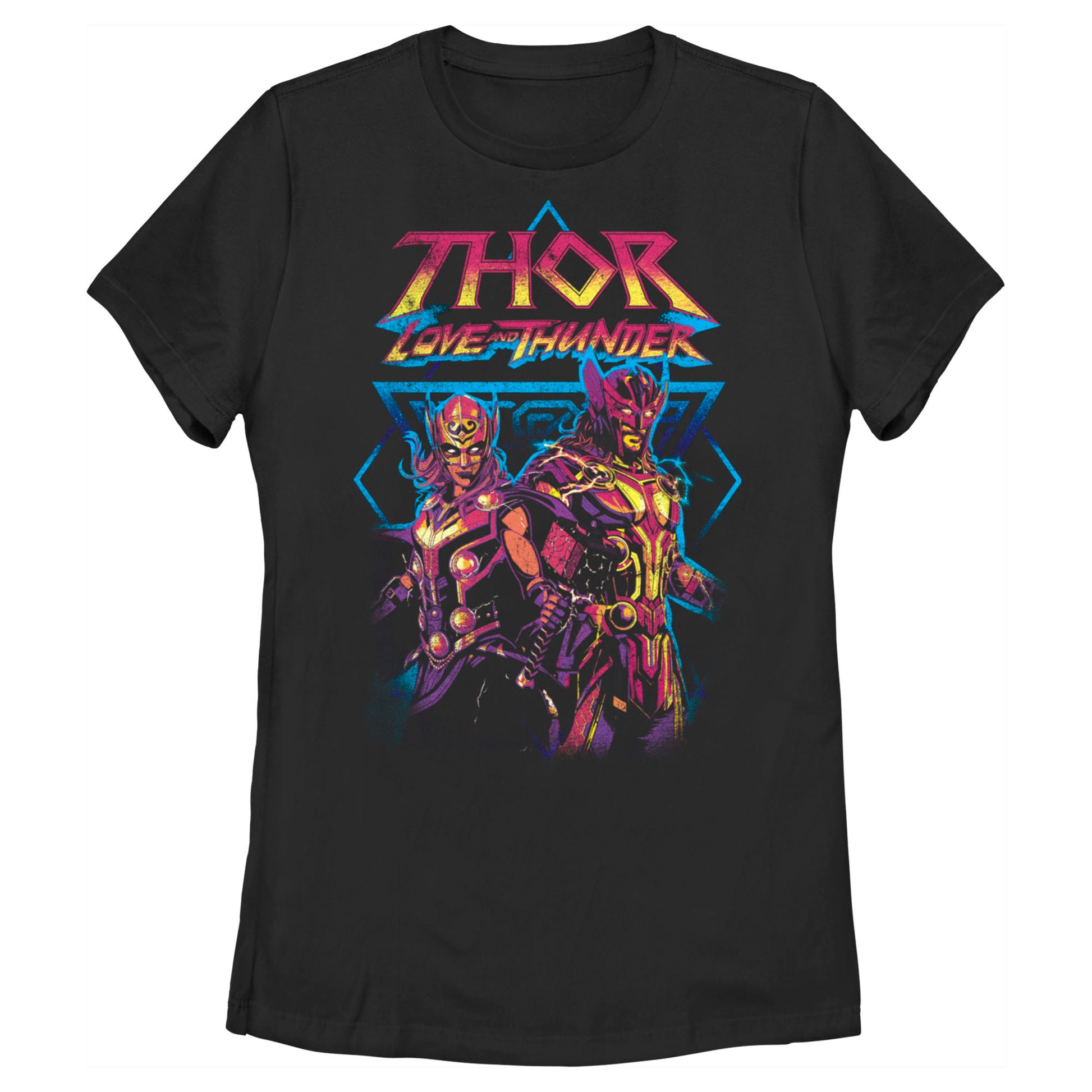 Women's Marvel Thor Love and Thunder Grunge Thunder T-Shirt