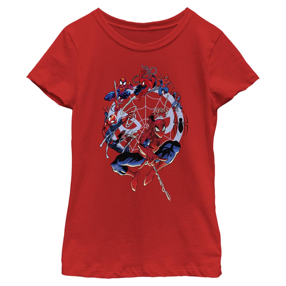 Girl's Marvel Spider-Man Beyond Amazing SPIDEY CIRCLE EVOLUTION T-Shirt