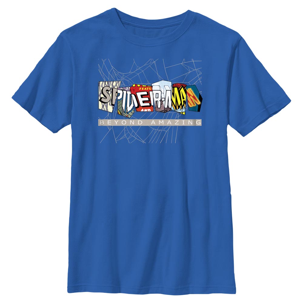 Boy's Marvel Spider-Man Beyond Amazing COMIC CLIPPINGS BEYOND T-Shirt