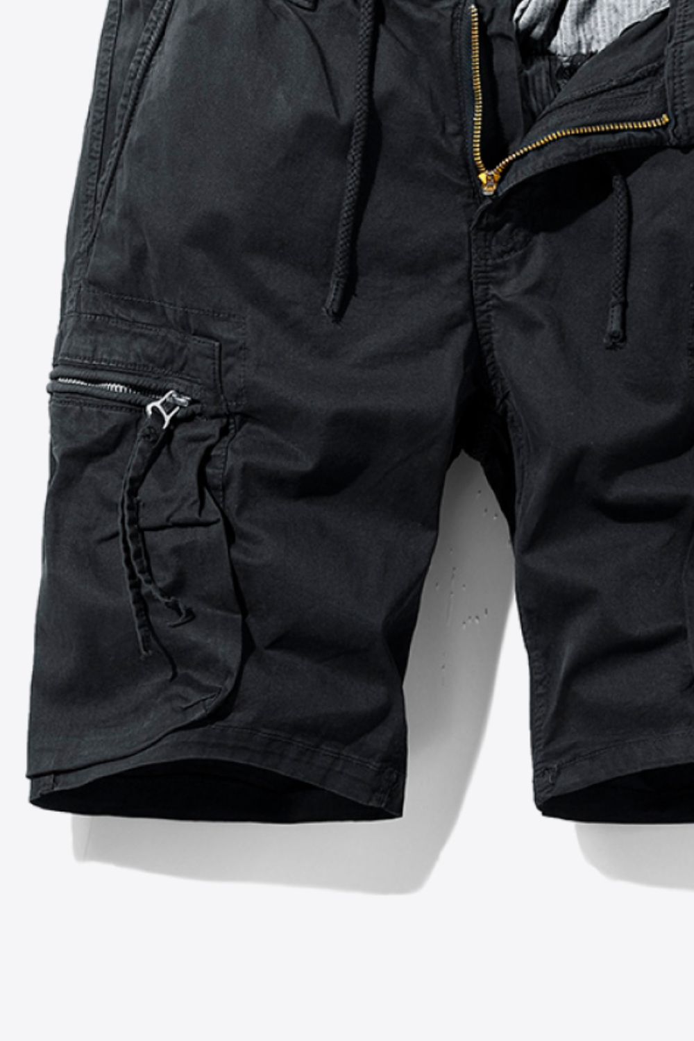 Graphic Drawstring Waist Cargo Shorts