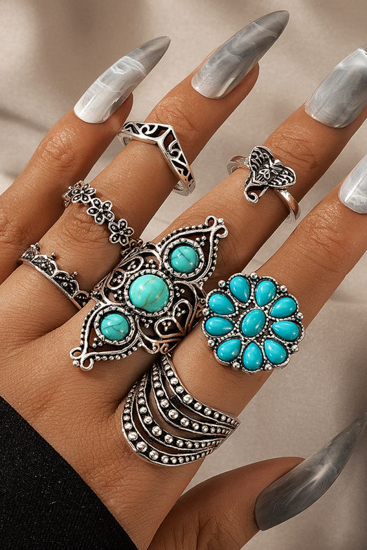 7-Piece Alloy Ring Set