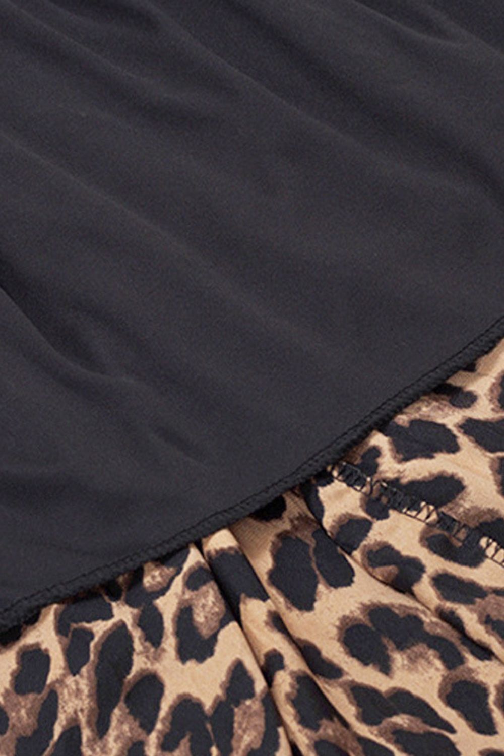 Plus Size Leopard Print Midi Skirt